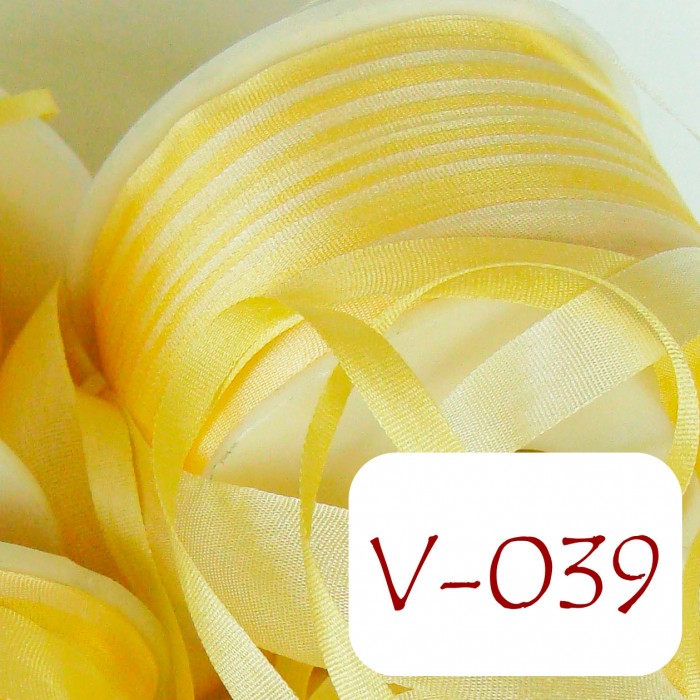 2 mm silk ribbon - V-039 Yellow Sand